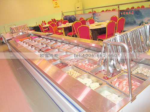 E047东莞石龙川锦海鲜肥牛自助火锅店冷柜